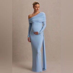 Club L London Amara Blue Maternity Dress